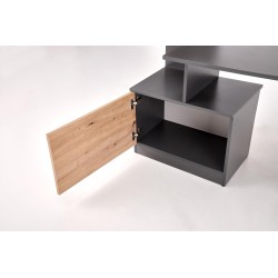 "MISO Desk, Graphite / Artisan Oak" "MISO Desk, Graphite / Artisan Oak"