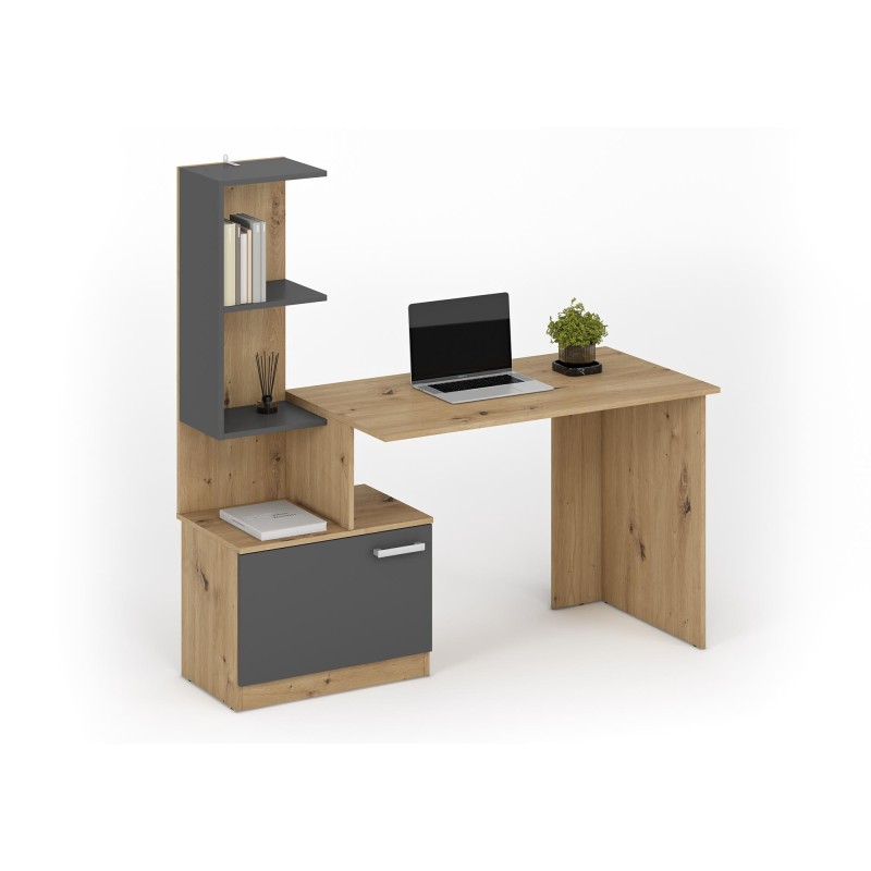 "MISO Desk, Graphite / Artisan Oak" "MISO Desk, Graphite / Artisan Oak"