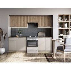 'TATIANA 240 Kitchen Set Body: Sonoma Oak, Front: Walnut/Cashmere'
