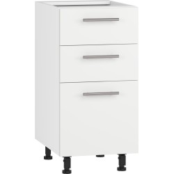 VENTO D3S-40/82 szafka dolna z szufladami, mechanizm Hettich front: biały mat