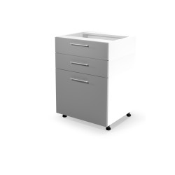VENTO D3S-60/82 szafka dolna z szufladami, mechanizm Hettich front: jasny popiel
