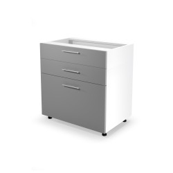 VENTO D3S-80/82 szafka dolna z szufladami, mechanizm Hettich front: jasny popiel