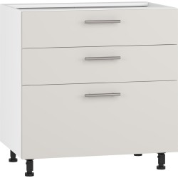 'VENTO D3S-80/82 Lower Cabinet with Drawers, Hettich Mechanism Front: Cashmere'