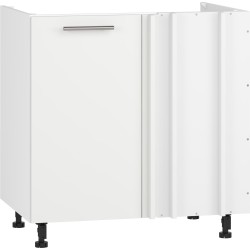 'VENTO DKN-100/82 Corner Sink Cabinet Front: Matte White'