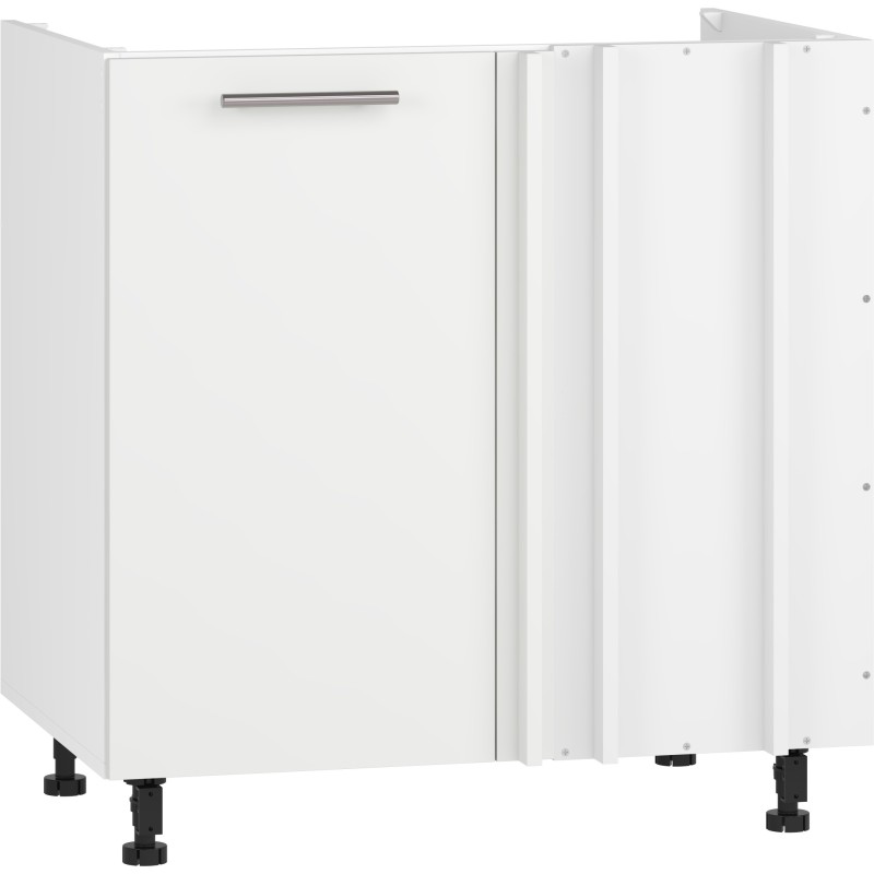'VENTO DKN-100/82 Corner Sink Cabinet Front: Matte White'