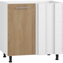 'VENTO DKN-100/82 Corner Sink Cabinet with Honey Oak Front'