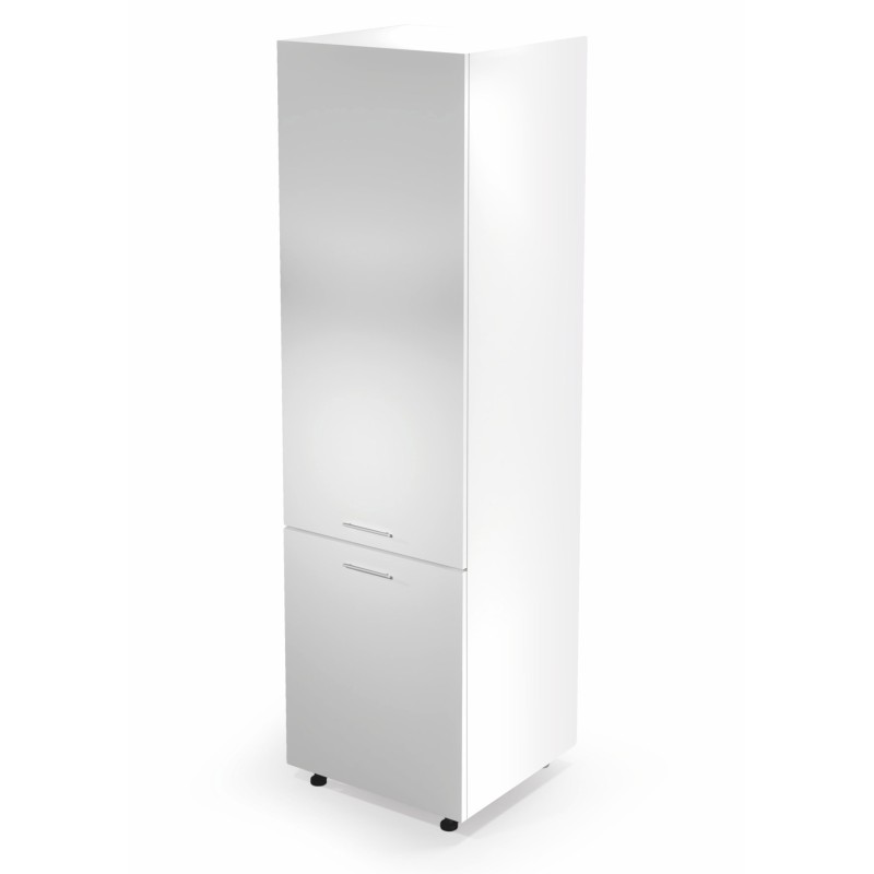 'VENTO DL-60/214 High Lower Cabinet Front: White Built-in Refrigerator Cabinet'