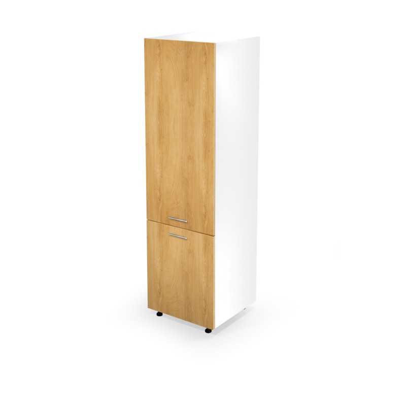 'VENTO DL-60/214 High Lower Cabinet Front: Honey Oak Built-in Fridge Cabinet'