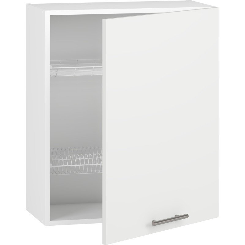 'VENTO GC-60/72 Upper Cabinet with Drainer, Front: Matte White'