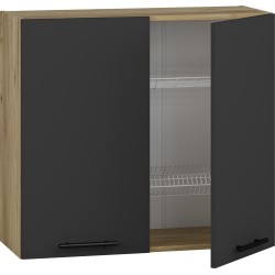 'VENTO GC-80/72 Upper Cabinet with Drip Tray, Front: Anthracite'