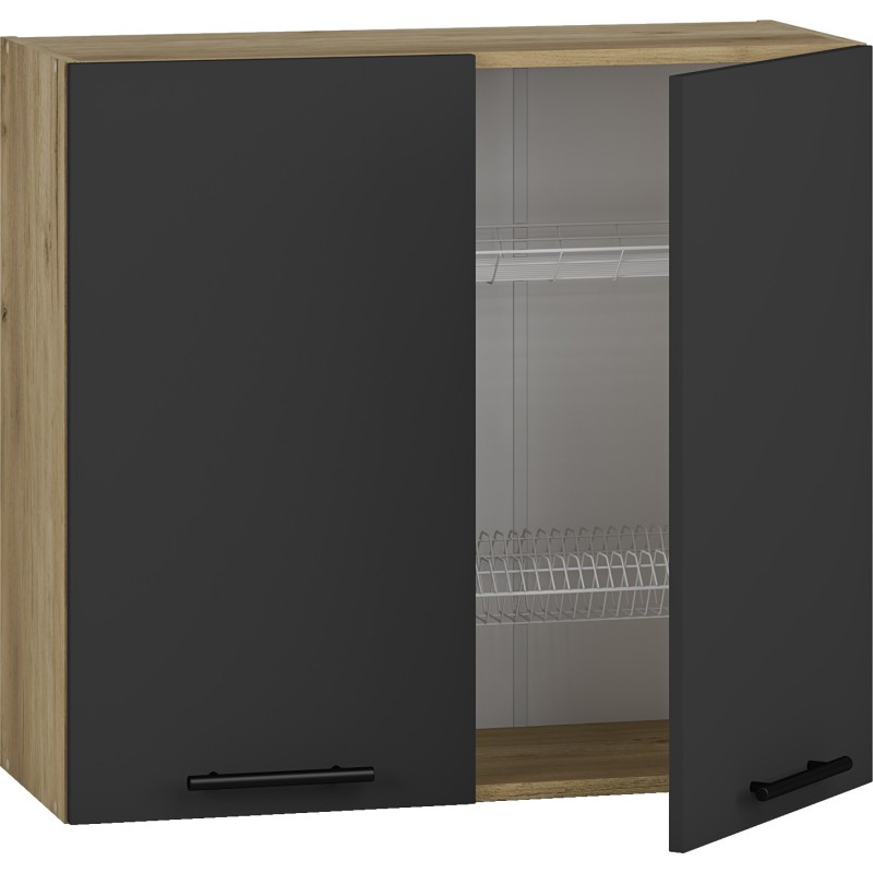 'VENTO GC-80/72 Upper Cabinet with Drip Tray, Front: Anthracite'