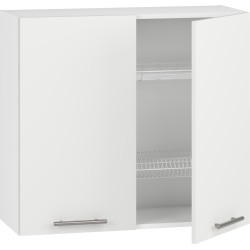 'VENTO GC-80/72 Upper Cabinet with Drip Tray, Front: Matte White'