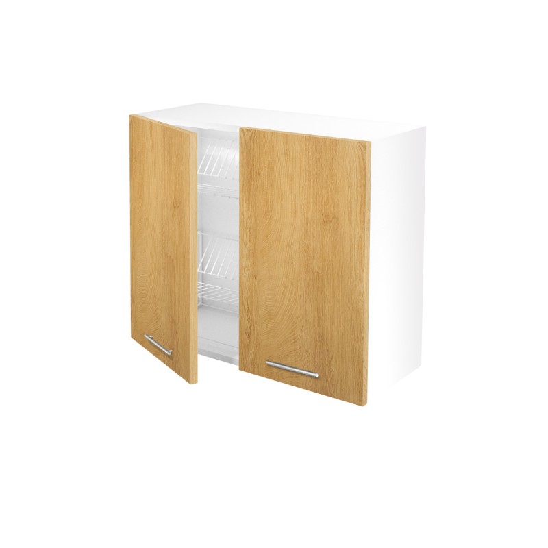 'VENTO GC-80/72 Upper Cabinet with Drainer, Front: Honey Oak'