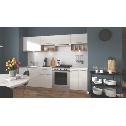 'VIOLA 260 Kitchen Set, Body: Sonoma Oak, Fronts: Glossy White'