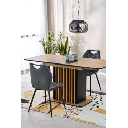 'WILSON Extendable Table, Top - Artisan Oak / Black, Legs - Artisan Oak / Black' 'WILSON Extendable Table, Top - Artisan Oak / Black, Legs - Artisan Oak / Black'