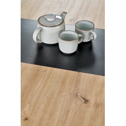 'WILSON Extendable Table, Top - Artisan Oak / Black, Legs - Artisan Oak / Black' 'WILSON Extendable Table, Top - Artisan Oak / Black, Legs - Artisan Oak / Black'