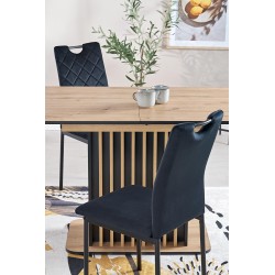 'WILSON Extendable Table, Top - Artisan Oak / Black, Legs - Artisan Oak / Black' 'WILSON Extendable Table, Top - Artisan Oak / Black, Legs - Artisan Oak / Black'