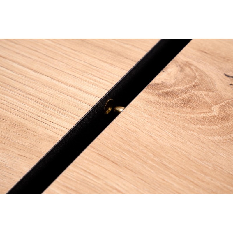 'WILSON Extendable Table, Top - Artisan Oak / Black, Legs - Artisan Oak / Black' 'WILSON Extendable Table, Top - Artisan Oak / Black, Legs - Artisan Oak / Black'