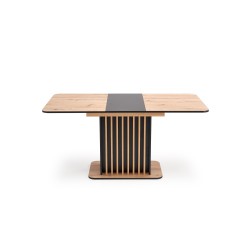 'WILSON Extendable Table, Top - Artisan Oak / Black, Legs - Artisan Oak / Black' 'WILSON Extendable Table, Top - Artisan Oak / Black, Legs - Artisan Oak / Black'