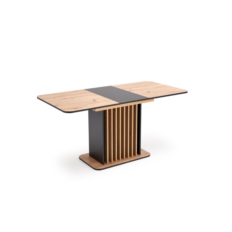 'WILSON Extendable Table, Top - Artisan Oak / Black, Legs - Artisan Oak / Black' 'WILSON Extendable Table, Top - Artisan Oak / Black, Legs - Artisan Oak / Black'