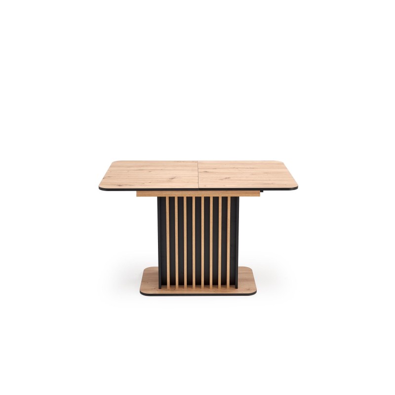 'WILSON Extendable Table, Top - Artisan Oak / Black, Legs - Artisan Oak / Black' 'WILSON Extendable Table, Top - Artisan Oak / Black, Legs - Artisan Oak / Black'