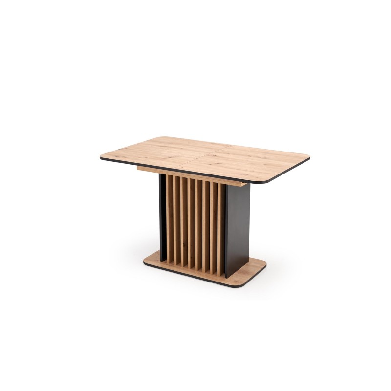 'WILSON Extendable Table, Top - Artisan Oak / Black, Legs - Artisan Oak / Black' 'WILSON Extendable Table, Top - Artisan Oak / Black, Legs - Artisan Oak / Black'
