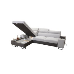 Prestige I Maxi Ecksofa mit Schlaffunktion und USB-Anschluss - Weich im Griff, Freya 210.24 + Tauro 8207 Prestige I Maxi Ecksofa mit Schlaffunktion und USB-Anschluss - Weich im Griff, Freya 210.24 + Tauro 8207