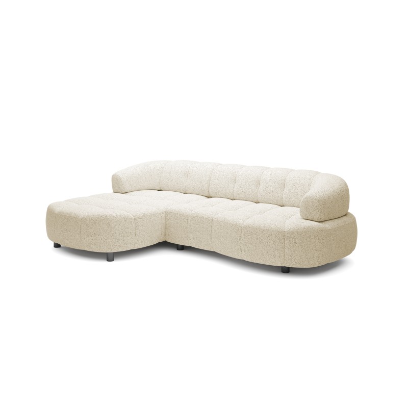 VELPA S Left-Handed Freestanding Corner Sofa in PUENTE 03 Beige Fabric - VERSAILLES Edition
