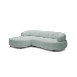 VELPA S Left Corner Freestanding Fabric Sofa in Mint PUENTE 33 from WERSAL