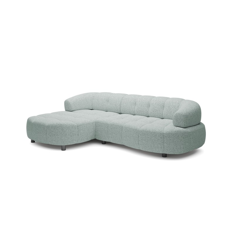 VELPA S Left Corner Freestanding Fabric Sofa in Mint PUENTE 33 from WERSAL