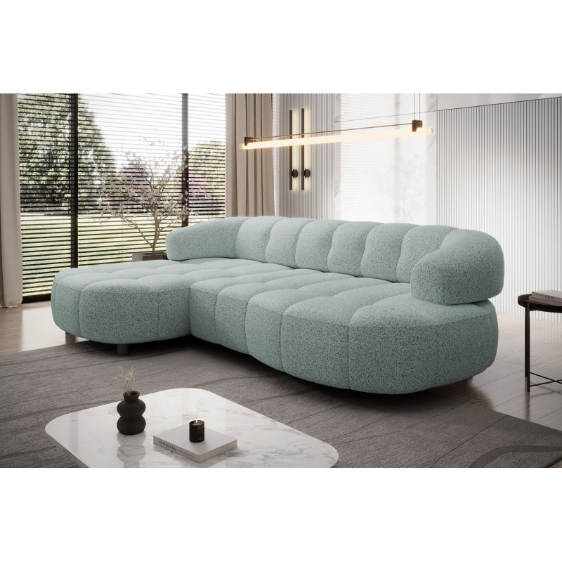VELPA S Left Corner Freestanding Fabric Sofa in Mint PUENTE 33 from WERSAL VELPA S Left Corner Freestanding Fabric Sofa in Mint PUENTE 33 from WERSAL