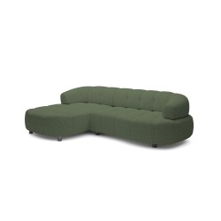 VELPA S Left-Handed Freestanding Corner Sofa in PUENTE 37 Green Fabric WERSAL