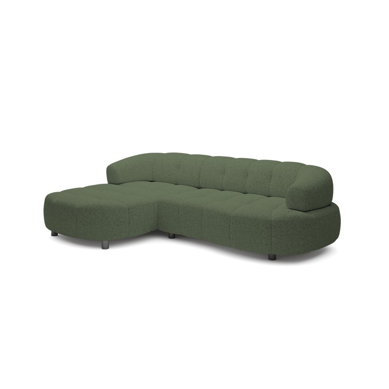 VELPA S Left-Handed Freestanding Corner Sofa in PUENTE 37 Green Fabric WERSAL VELPA S Left-Handed Freestanding Corner Sofa in PUENTE 37 Green Fabric WERSAL