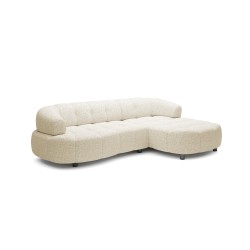 VELPA S Right-sided Freestanding Corner Sofa in PUENTE 03 Beige Fabric - VERSAILLES Edition