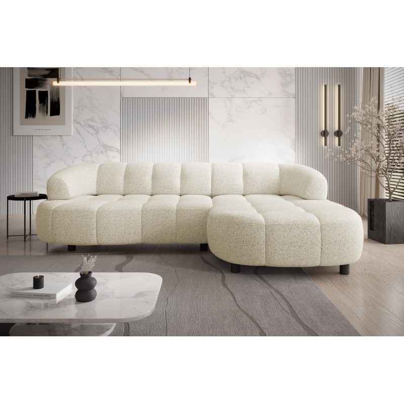 VELPA S Right-sided Freestanding Corner Sofa in PUENTE 03 Beige Fabric - VERSAILLES Edition VELPA S Right-sided Freestanding Corner Sofa in PUENTE 03 Beige Fabric - VERSAILLES Edition