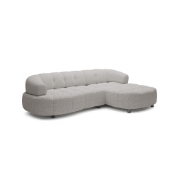 VELPA S Right-Handed Freestanding Corner Sofa in PUENTE 16 Light Grey Fabric - VERSAILLES Edition