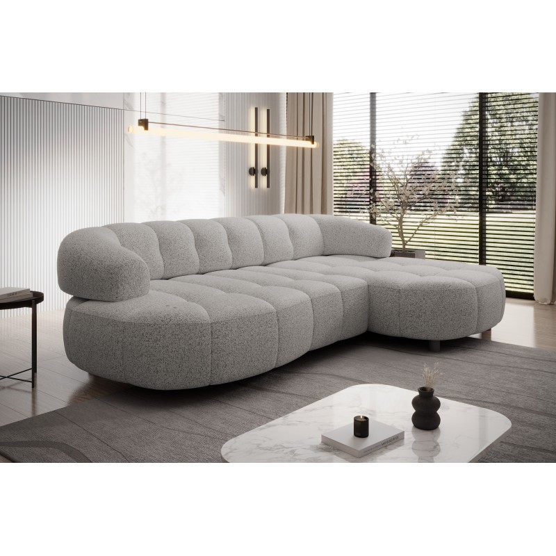 VELPA S Right-Handed Freestanding Corner Sofa in PUENTE 16 Light Grey Fabric - VERSAILLES Edition VELPA S Right-Handed Freestanding Corner Sofa in PUENTE 16 Light Grey Fabric - VERSAILLES Edition