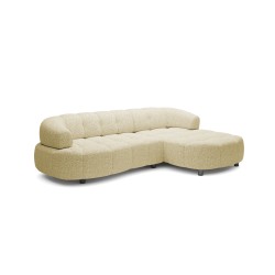 VELPA S Right-Sided Freestanding Corner Sofa in PUENTE 53 Sandy Fabric - VERSAILLES Edition
