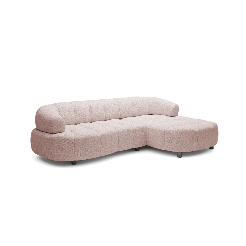 VELPA S Right-Facing Free-Standing Corner Sofa in Powdery Pink PUENTE 68 Fabric - VERSAILLES Edition VELPA S Right-Facing Free-Standing Corner Sofa in Powdery Pink PUENTE 68 Fabric - VERSAILLES Edition