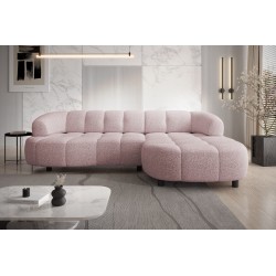 VELPA S Right-Facing Free-Standing Corner Sofa in Powdery Pink PUENTE 68 Fabric - VERSAILLES Edition VELPA S Right-Facing Free-Standing Corner Sofa in Powdery Pink PUENTE 68 Fabric - VERSAILLES Edition
