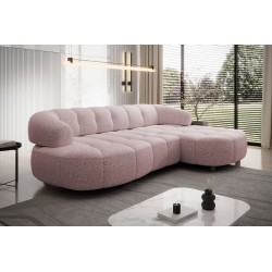 VELPA S Right-Facing Free-Standing Corner Sofa in Powdery Pink PUENTE 68 Fabric - VERSAILLES Edition VELPA S Right-Facing Free-Standing Corner Sofa in Powdery Pink PUENTE 68 Fabric - VERSAILLES Edition