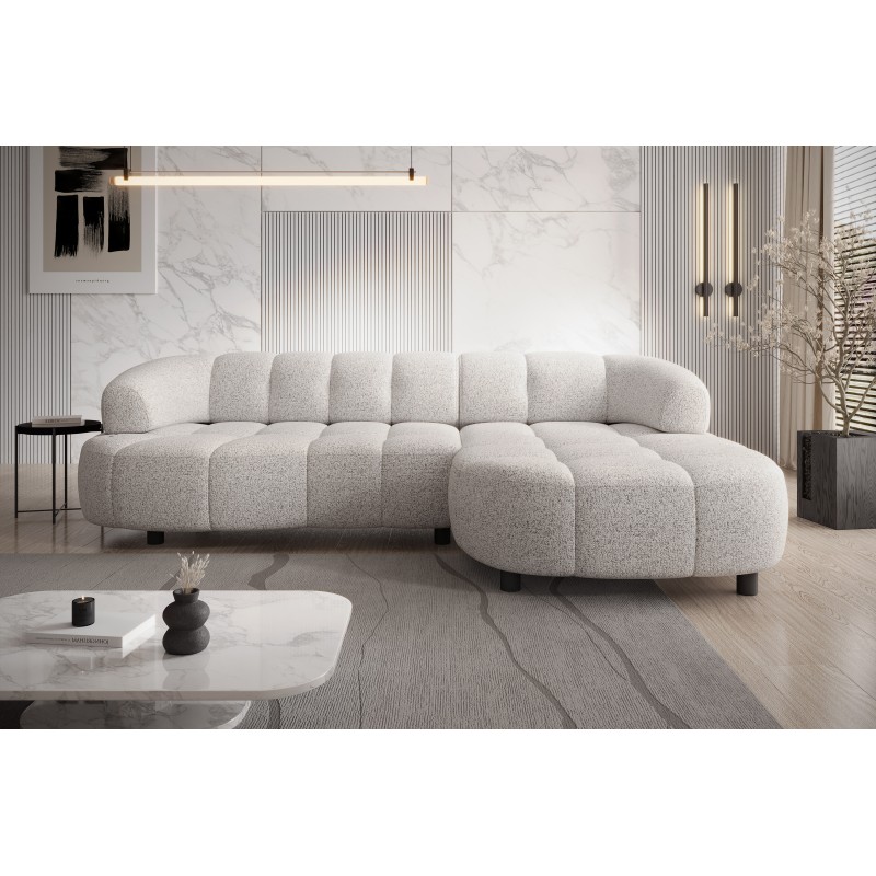 VELPA S Right-Handed Free-Standing Corner Sofa in PUENTE 80 Ash Gray Fabric - VERSAILLES Edition VELPA S Right-Handed Free-Standing Corner Sofa in PUENTE 80 Ash Gray Fabric - VERSAILLES Edition