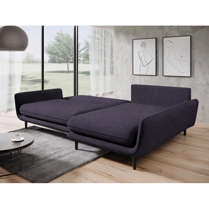 Solano Left-Hand Corner Sofa with Sleep Function | Navy Blue | Versailles Solano Left-Hand Corner Sofa with Sleep Function | Navy Blue | Versailles