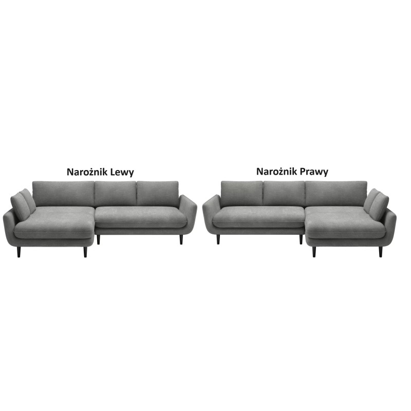 SOLANO Left-Hand Corner Sofa with Sleep Function, Storage, and Cushions, Element 04 Gray VERSAILLES SOLANO Left-Hand Corner Sofa with Sleep Function, Storage, and Cushions, Element 04 Gray VERSAILLES