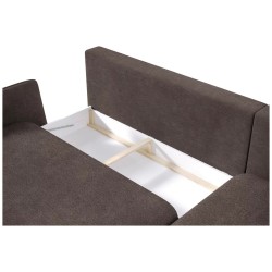 SOLANO Left-Handed Sectional with Sleep Function, Storage, and Cushions, Element 05 Dark Brown VERSAILLES SOLANO Left-Handed Sectional with Sleep Function, Storage, and Cushions, Element 05 Dark Brown VERSAILLES