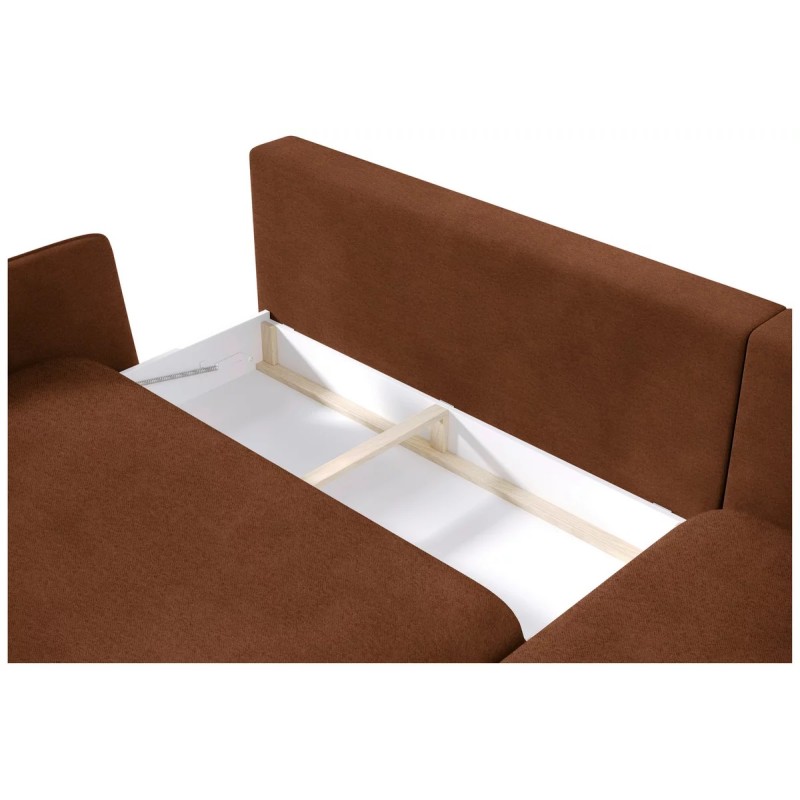 SOLANO Left-Hand Corner Sofa with Sleep Function, Storage and Cushions, Element 07 Copper WERSAL SOLANO Left-Hand Corner Sofa with Sleep Function, Storage and Cushions, Element 07 Copper WERSAL