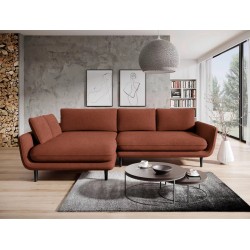 SOLANO Left-Hand Corner Sofa Bed with Storage and Cushions: Element 09 Bordeaux WERSAL SOLANO Left-Hand Corner Sofa Bed with Storage and Cushions: Element 09 Bordeaux WERSAL