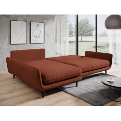 SOLANO Left-Hand Corner Sofa Bed with Storage and Cushions: Element 09 Bordeaux WERSAL SOLANO Left-Hand Corner Sofa Bed with Storage and Cushions: Element 09 Bordeaux WERSAL