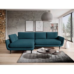 SOLANO Left-Handed Corner Sofa with Sleep Function, Storage, and Cushions, Element 14 Blue VERSAILLES SOLANO Left-Handed Corner Sofa with Sleep Function, Storage, and Cushions, Element 14 Blue VERSAILLES