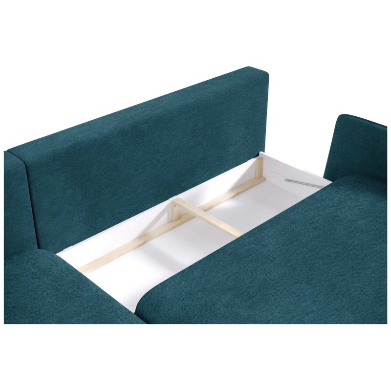 SOLANO Left-Handed Corner Sofa with Sleep Function, Storage, and Cushions, Element 14 Blue VERSAILLES SOLANO Left-Handed Corner Sofa with Sleep Function, Storage, and Cushions, Element 14 Blue VERSAILLES